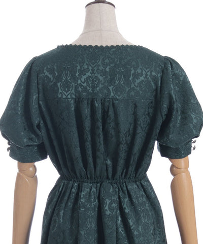 Square Neck Jacquard Dress