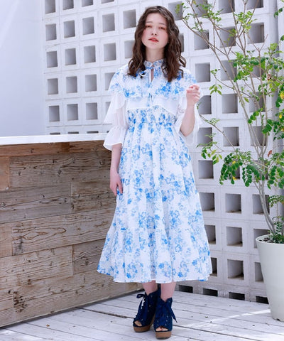 Nemophila Pattern Blouse & Dress