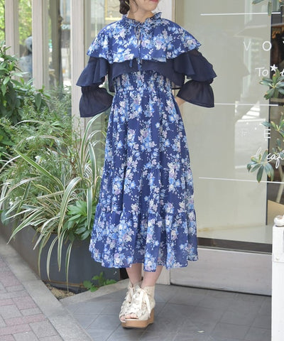Nemophila Pattern Blouse & Dress