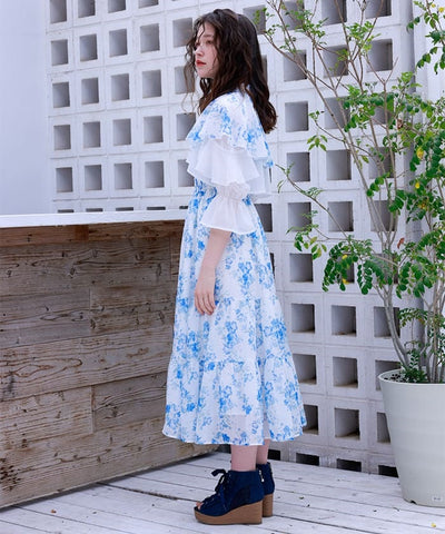 Nemophila Pattern Blouse & Dress