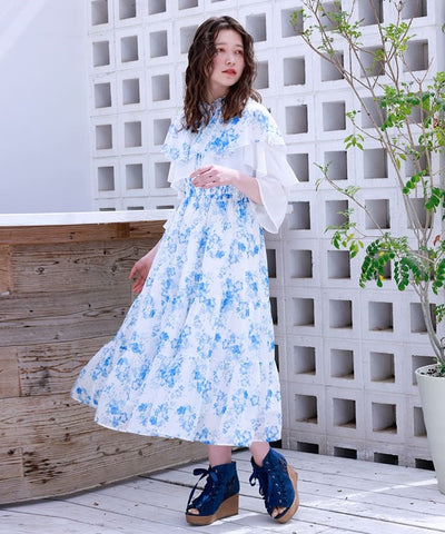 Nemophila Pattern Blouse & Dress