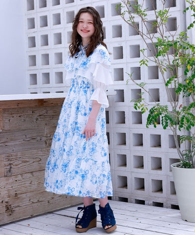 Nemophila Pattern Blouse & Dress