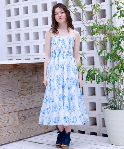 Nemophila Pattern Blouse & Dress