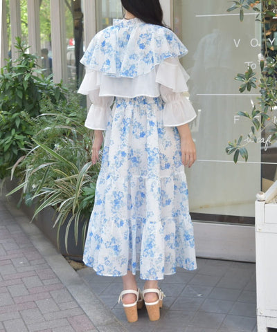 Nemophila Pattern Blouse & Dress
