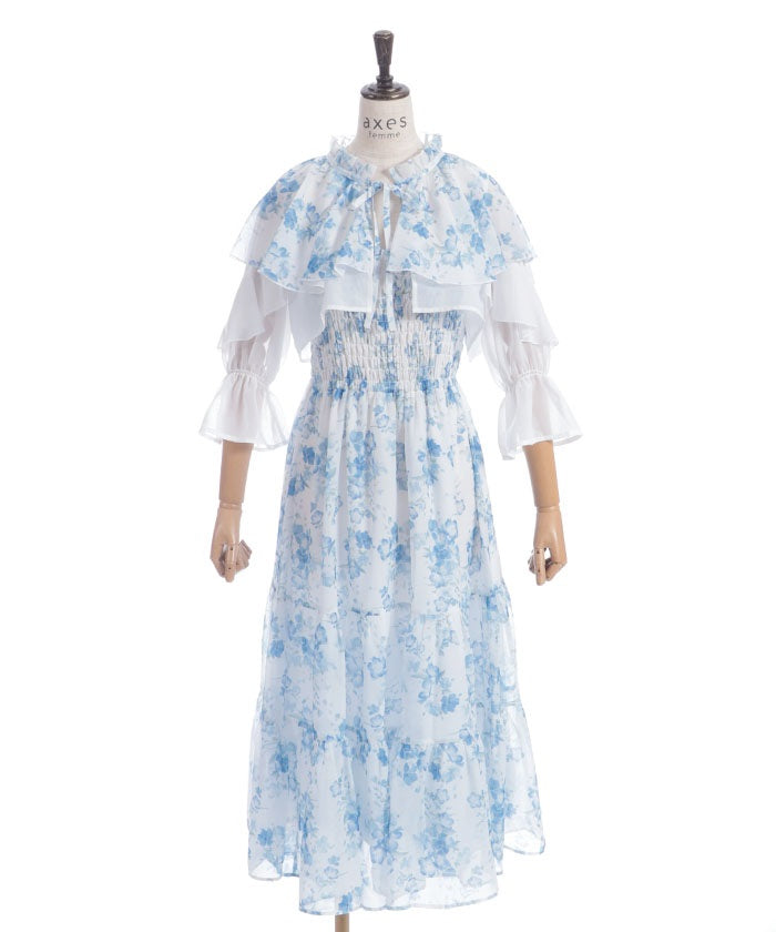 Nemophila Pattern Blouse & Dress