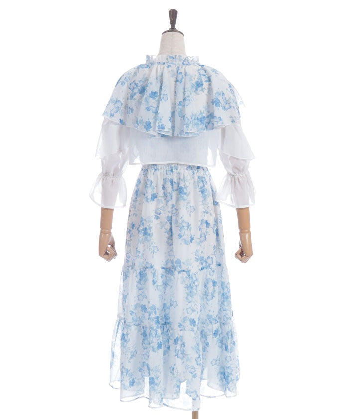 Nemophila Pattern Blouse & Dress