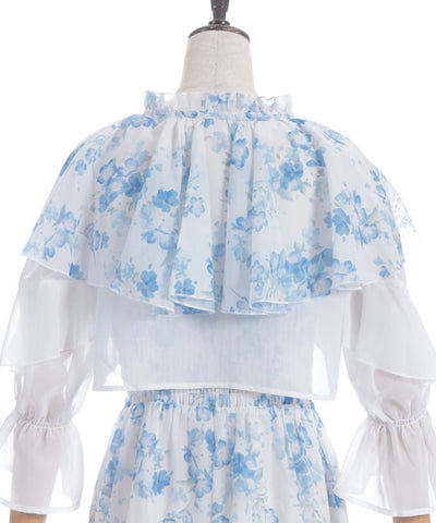 Nemophila Pattern Blouse & Dress