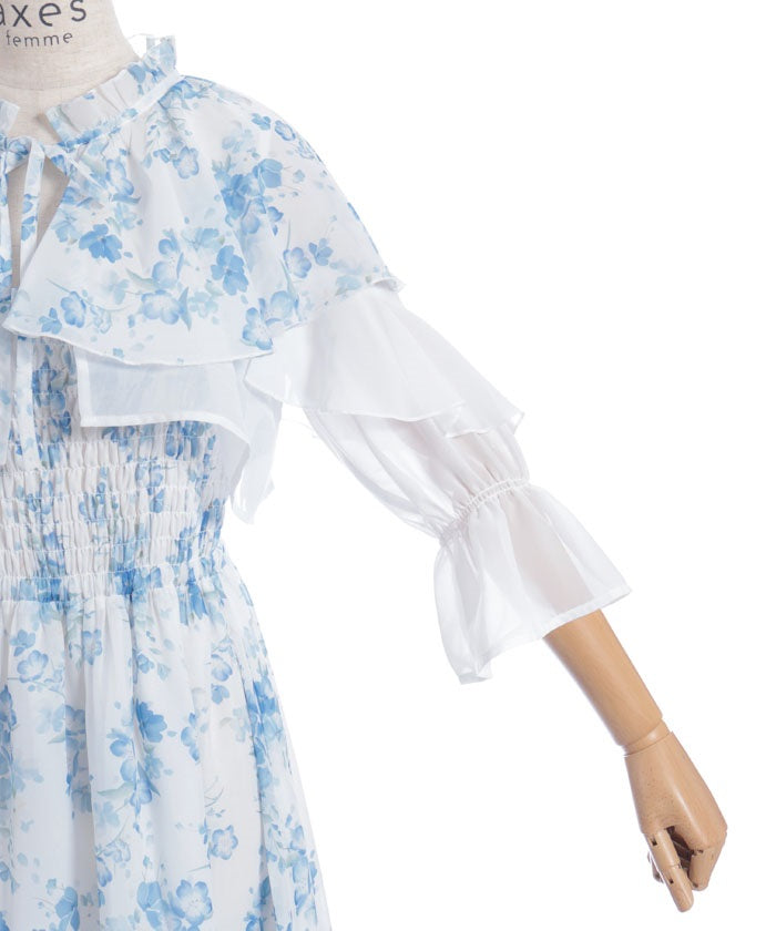 Nemophila Pattern Blouse & Dress