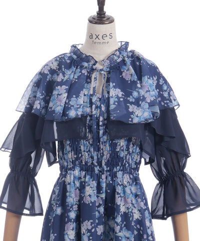 Nemophila Pattern Blouse & Dress