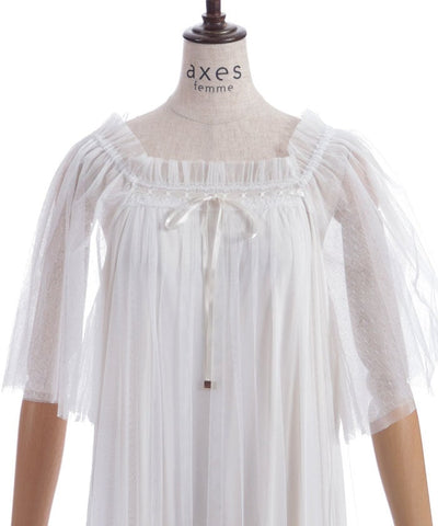 Flare Sleeve Tulle Dress