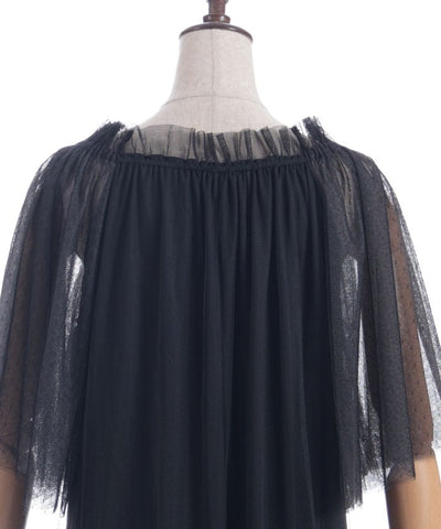 Flare Sleeve Tulle Dress