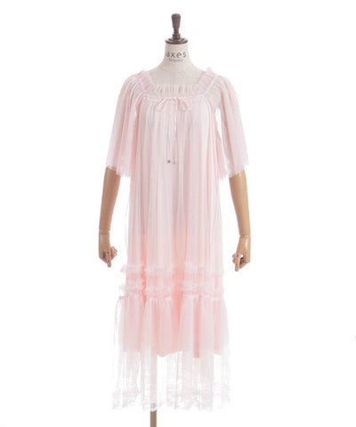 Flare Sleeve Tulle Dress