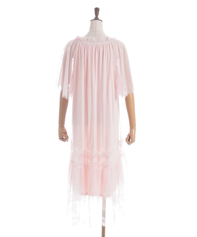 Flare Sleeve Tulle Dress
