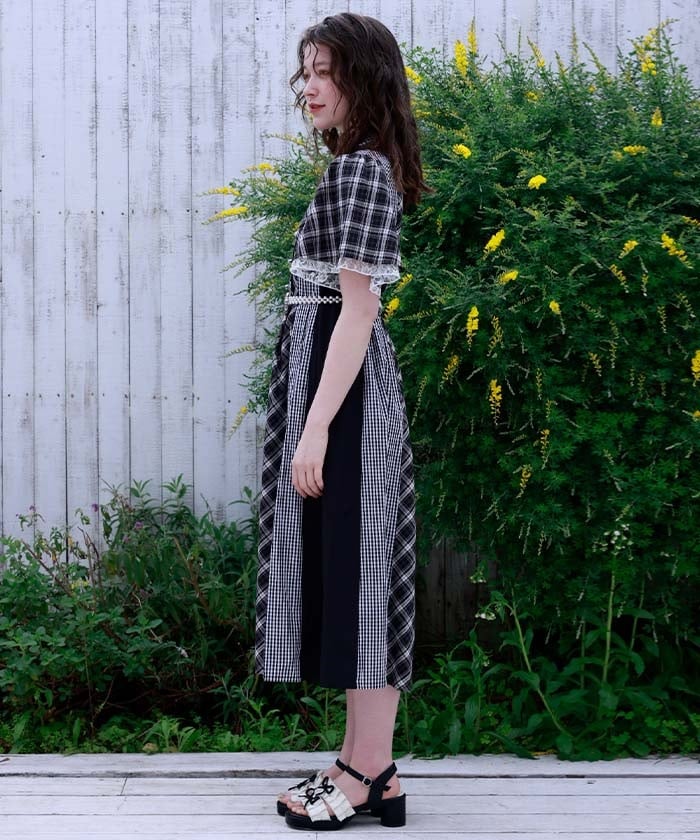 Plaid Panel Patchwork Dress