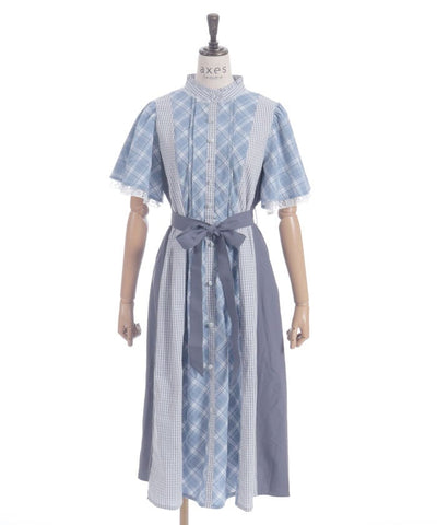 Plaid Panel Patchwork Dress
