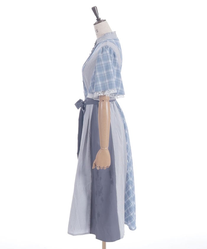 Plaid Panel Patchwork Dress