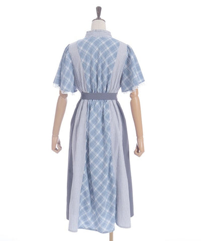 Plaid Panel Patchwork Dress