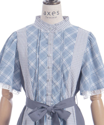 Plaid Panel Patchwork Dress