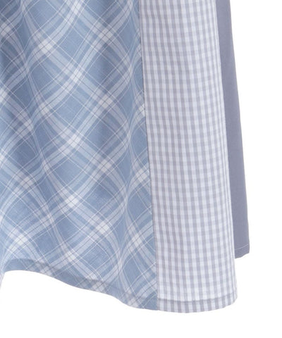 Plaid Panel Patchwork Dress