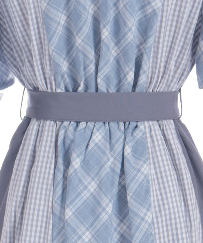 Plaid Panel Patchwork Dress