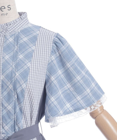 Plaid Panel Patchwork Dress