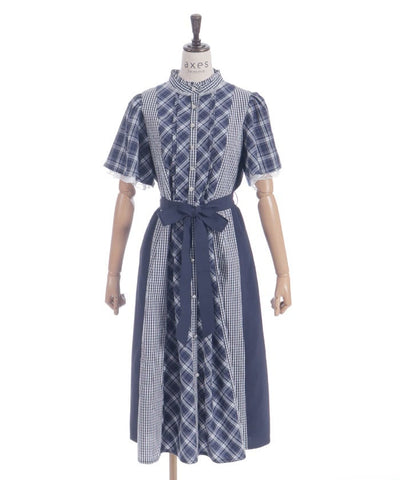 Plaid Panel Patchwork Dress