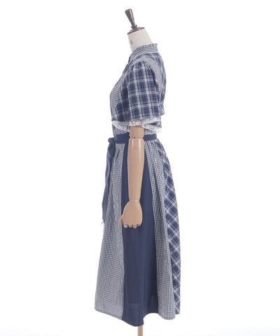 Plaid Panel Patchwork Dress