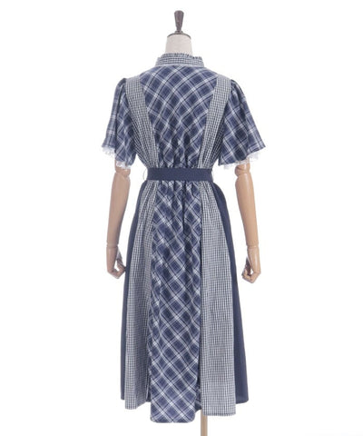 Plaid Panel Patchwork Dress