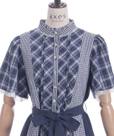 Plaid Panel Patchwork Dress
