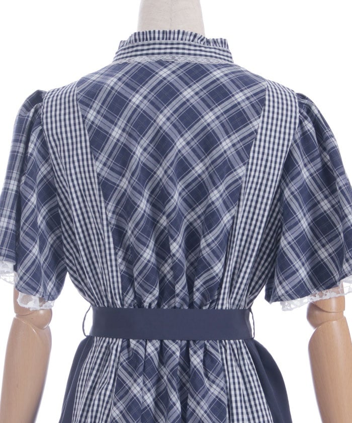 Plaid Panel Patchwork Dress