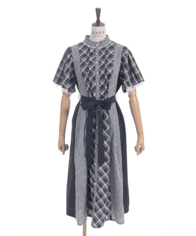 Plaid Panel Patchwork Dress
