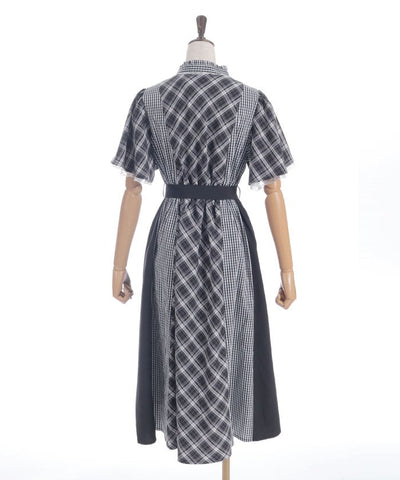 Plaid Panel Patchwork Dress