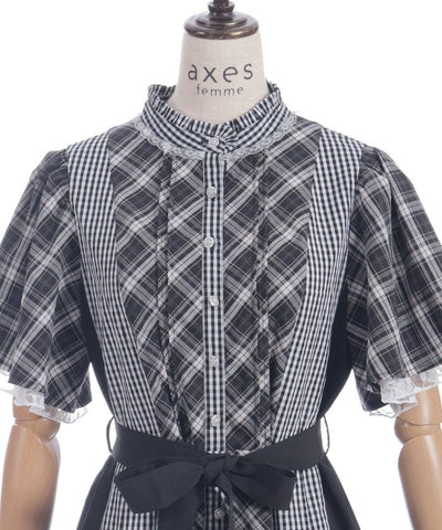 Plaid Panel Patchwork Dress