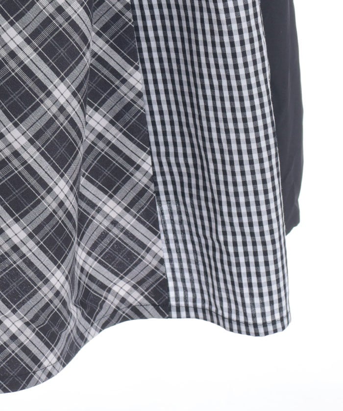 Plaid Panel Patchwork Dress