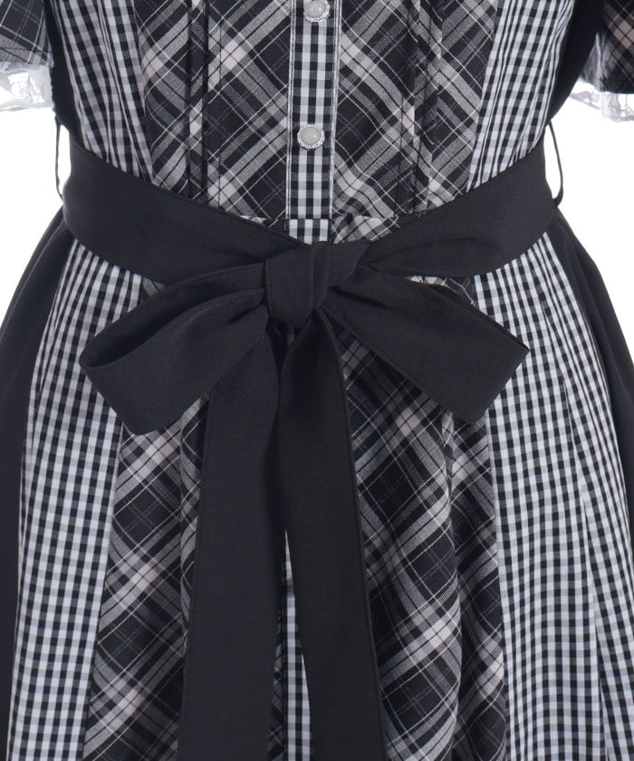 Plaid Panel Patchwork Dress