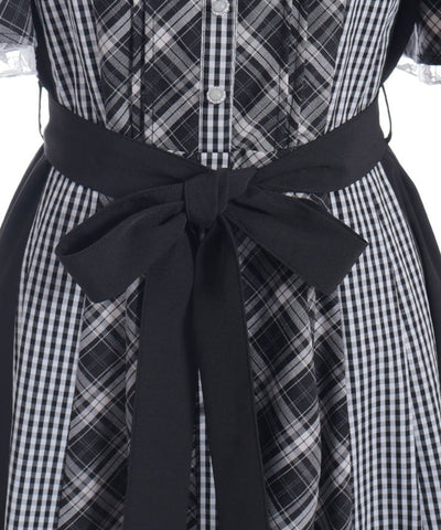 Plaid Panel Patchwork Dress