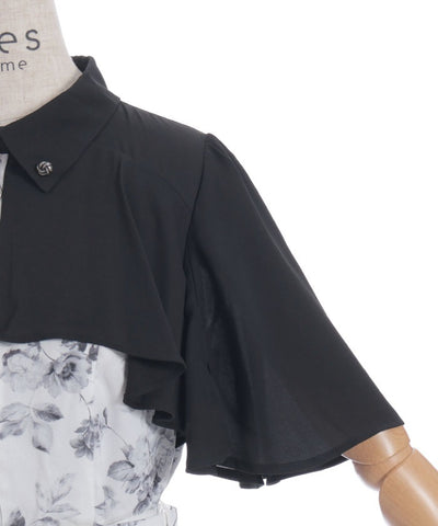 Gradation Rose Pattern Dress