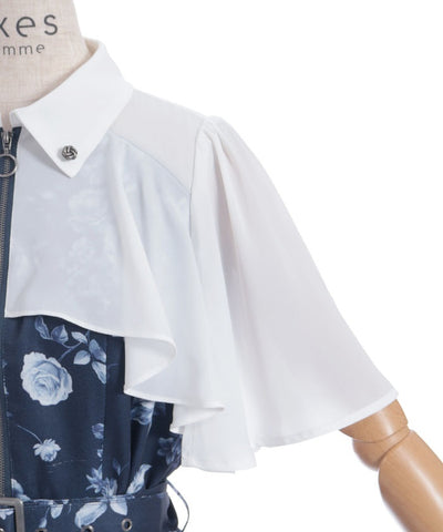 Gradation Rose Pattern Dress