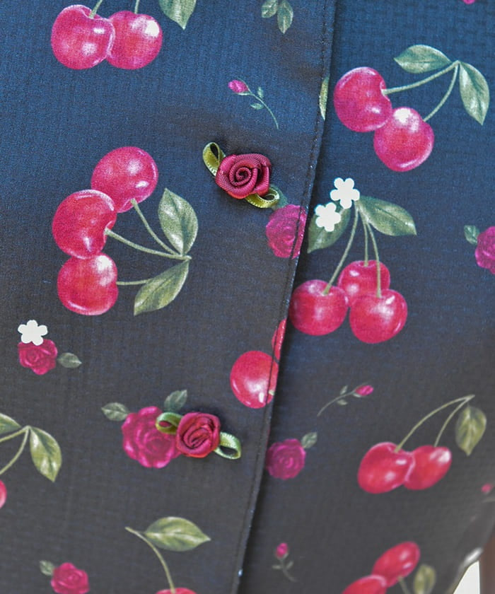 Cherry Rose Pattern Sailor Dress – axes femme from JAPAN