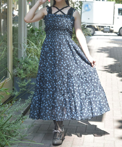 Small Floral Pattern Blouse & Dress Set