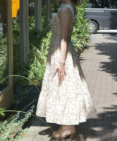 Small Floral Pattern Blouse & Dress Set