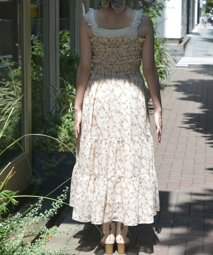 Small Floral Pattern Blouse & Dress Set