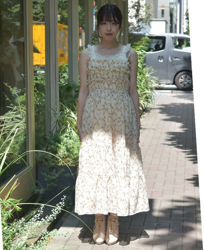 Small Floral Pattern Blouse & Dress Set