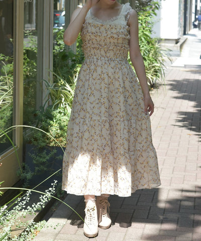 Small Floral Pattern Blouse & Dress Set