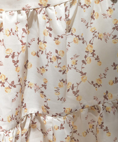 Small Floral Pattern Blouse & Dress Set