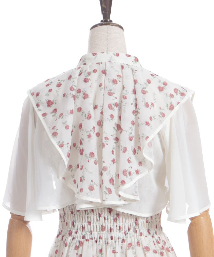 Small Floral Pattern Blouse & Dress Set