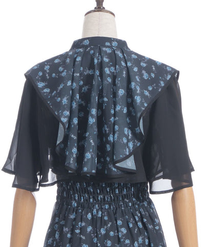 Small Floral Pattern Blouse & Dress Set