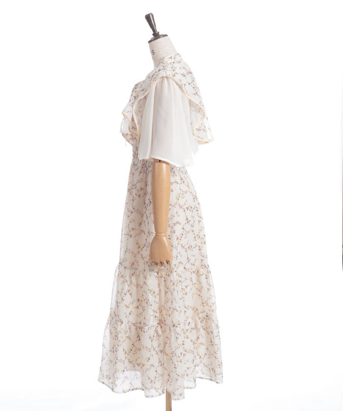 Small Floral Pattern Blouse & Dress Set