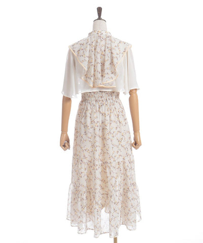 Small Floral Pattern Blouse & Dress Set