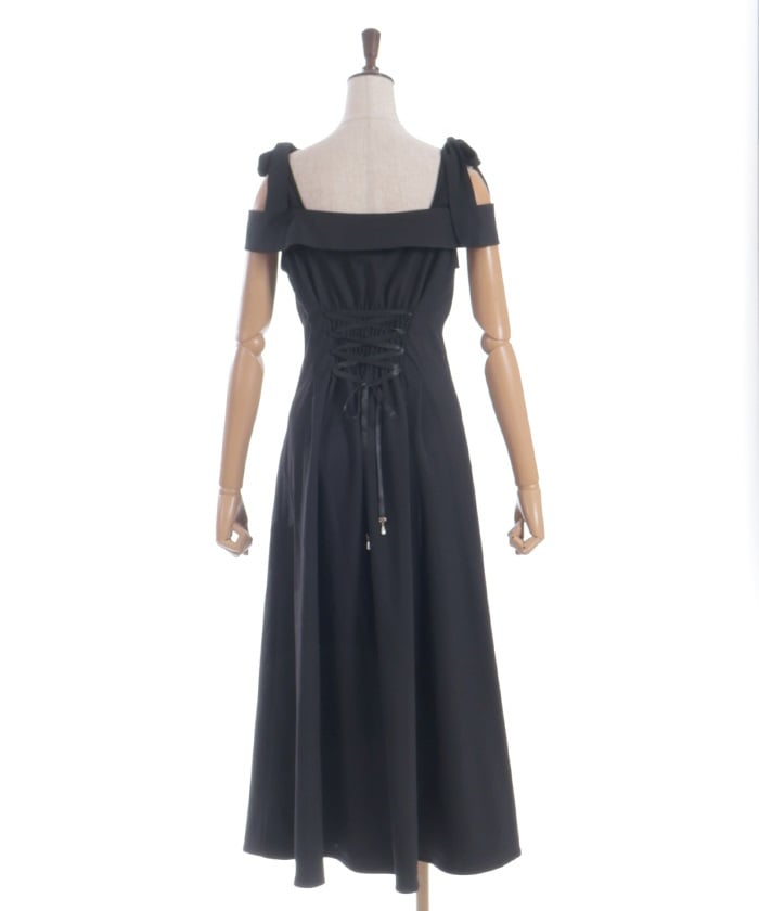 Shoulder Ribbon Dress – axes femme from JAPAN